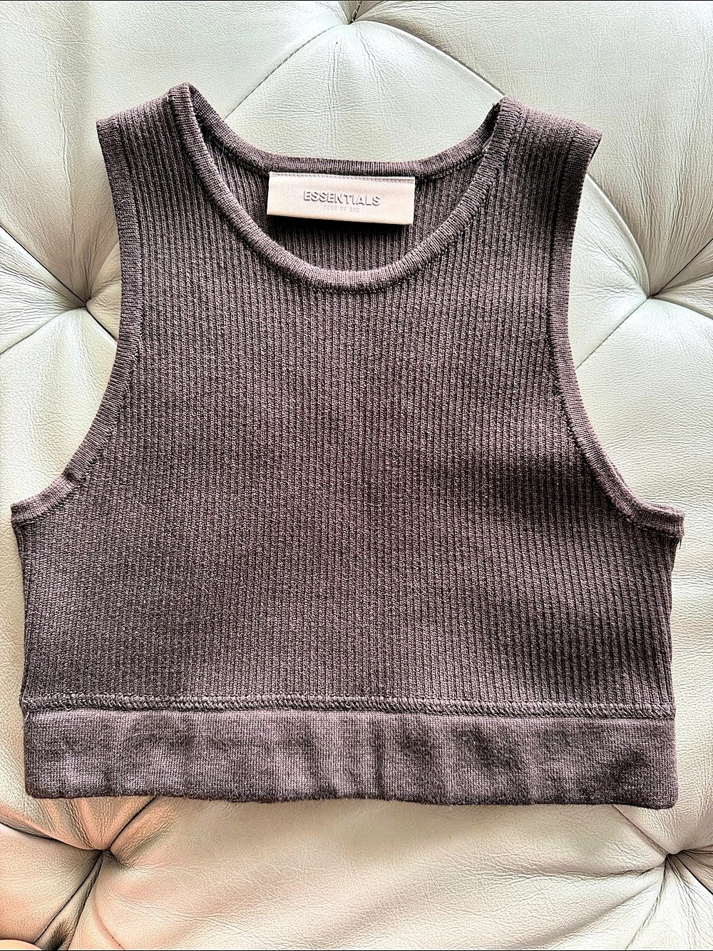 Essentials Fear of God Essentials Brown Knit Tank Top Like New